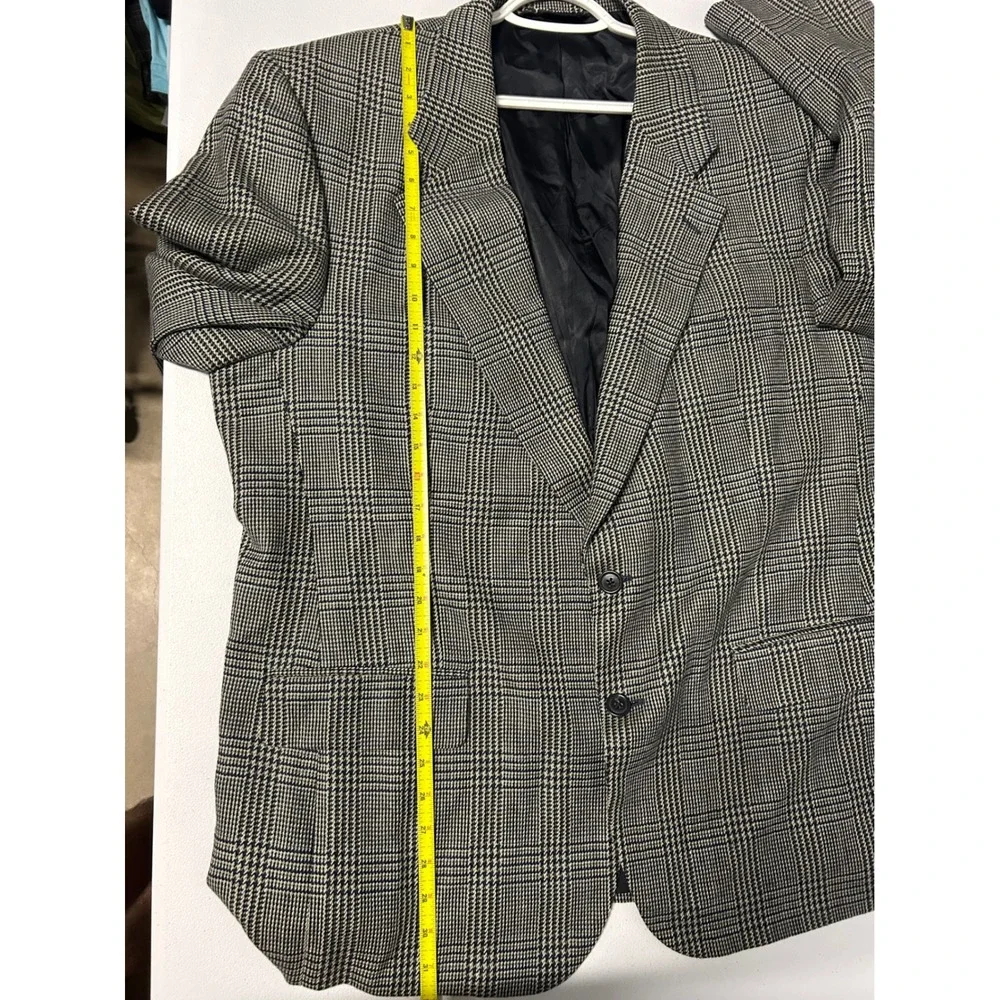 Burberrys Blazer Men 42R Gray Glen Plaid Wool Sport Coat Nordstrom Vintage